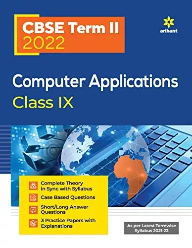 Arihant CBSE Computer Application Term 2 Class 9 for 2022 Exam (Cover Theory and MCQs)