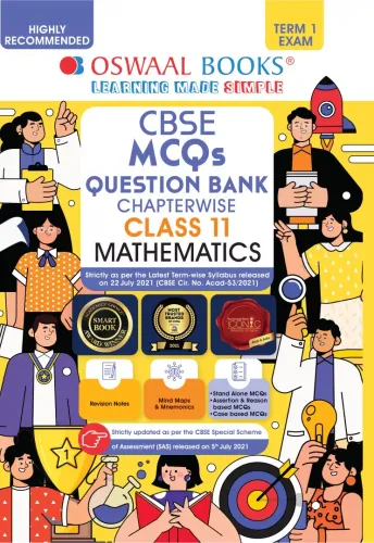 Oswaal CBSE MCQs Question Bank Chapterwise & Topicwise For Term-I, Class 11, Mathematics (With the largest MCQ Question Pool for 2021-22 Exam)