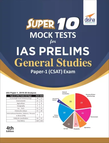 Super 10 Mock Tests for IAS Prelims General Studies Paper 1 (CSAT) Exam - 4th Edition