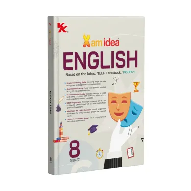 Xam idea English Class 8 – (CBSE 2026-27) | As per the Latest NCERT ‘Poorvi | Mind Maps | Solved NCERT Questions | Competency-based Questions | Self-Assessment | Practice Paper