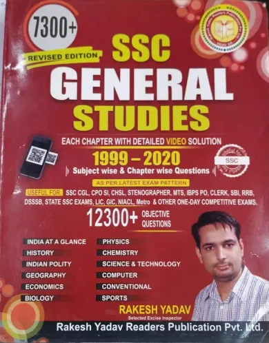 7300+ SSC General Studies 1999-2020 (12300+ Objective Questions)