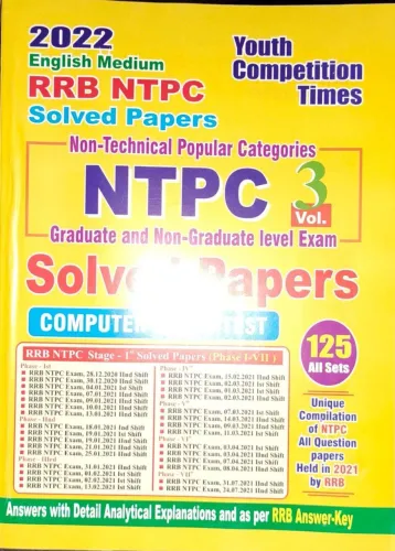 Rrb Ntpc Sol. Papers (125 All Sets) Vol-3 (e) 2022