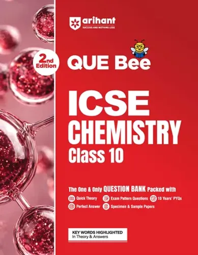 ICSE Chemistry Class 10 Exam | Quick Theory, Exam Pattern Questions & Sample Papers | As per Latest ICSE Syllabus | Que Bee 2nd Edition