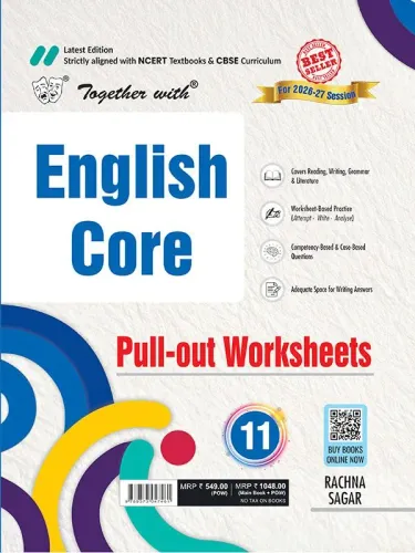 Together with CBSE Question Bank Class 11 English Core POW 2026-27 with Competency & Case based Questions for Worksheet based Practice | Latest edition (CBSE)