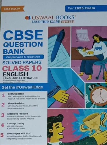 Cbse Question Bank Solved Papers English Lang & Literature-10(2024-2025) Latest Edition 2024