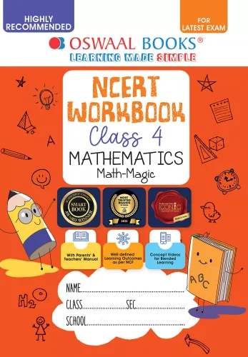 Oswaal NCERT Workbook Mathematics (Math Magic) Class 4 (Black & White) (For Latest Exam)