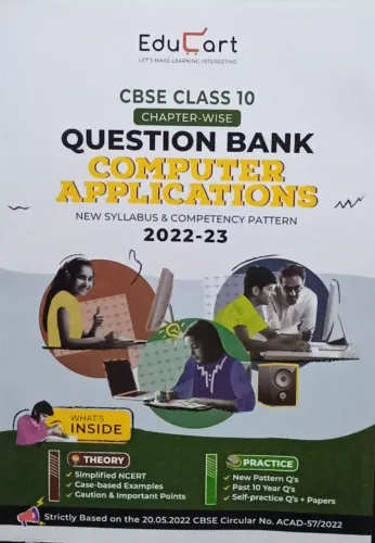 Educart CBSE Class 10 COMPUTER Application New Question Bank Book For 2022-23 (Includes Past Years, Latest Syllabus and Pattern 2023)