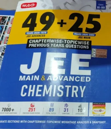 49+25 Years Chap.wise Topic Wise Chemistry Jee Main & Advanced-11&12
