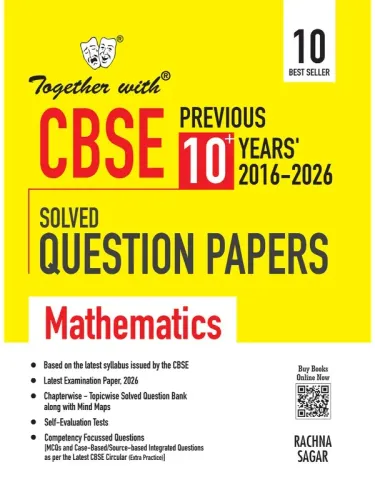 Together with CBSE Class 10 Mathematics PYQ Previous 10+ Years Chapter-wise Solved Question Bank Exam 2026-27 | Based on Latest Syllabus (CBSE)