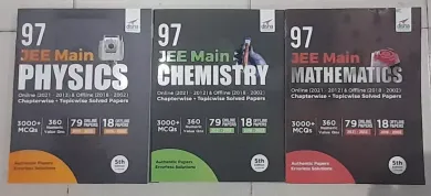 97 JEE Main ONLINE & OFFLINE Physics, Chemistry & Mathematics Chapterwise + Topic-wise Solved Papers 8th Edition