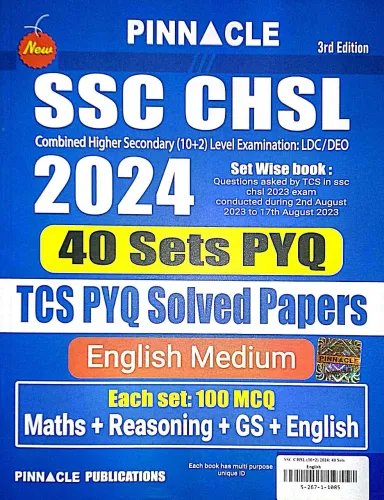 Ssc Chsl 2024 40 Sets Pyq Tcs Pyq Solved Papers (E)