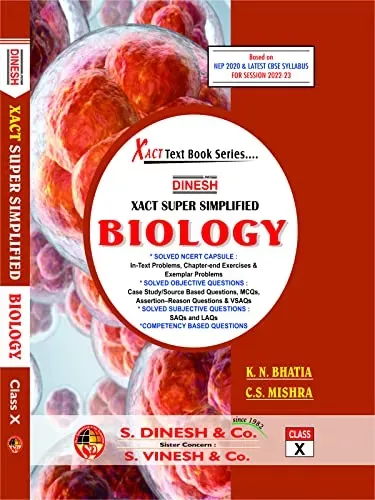 Dinesh Xact Super Simplified Biology- Class 10 (CBSE Session 2021-22) 