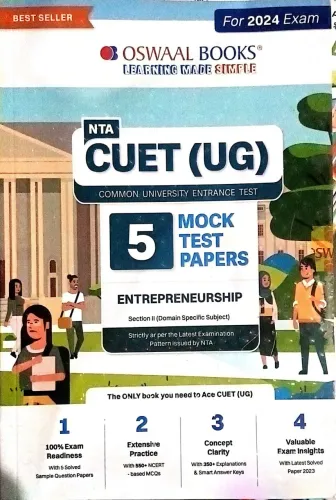 Nta Cuet ( Ug ) 5 Mock Test Papers Entreprenureship(2023-2024)