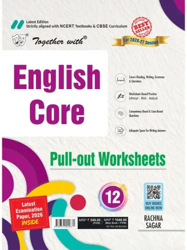 Together with CBSE Question Bank for Class 12 English Core POW 2026-27 with Competency & Case based Questions for Worksheet based Practice | Latest edition (CBSE)