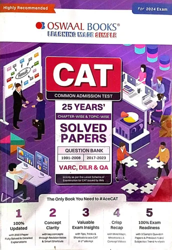 Cat 25 Years C.W & T.W Solved Paper Q.bank Varc Dilr & Qa