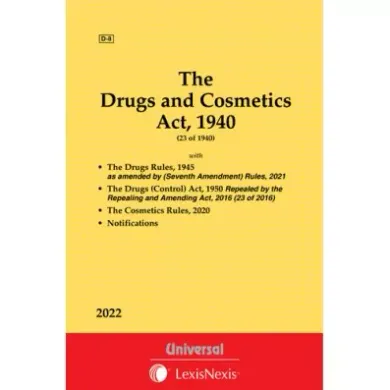 Drugs and Cosmetics Act, 1940 along with Rules, 1945 as amended by (Ninth Amendment) Rules, 2017 along with allied Act and Rules