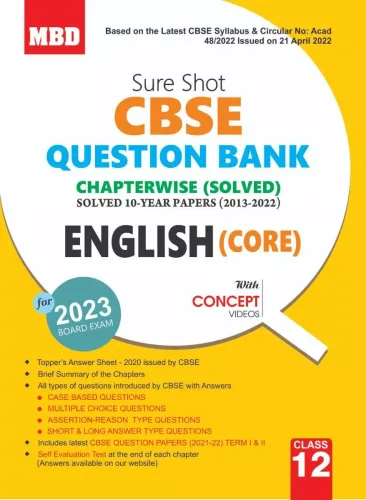 Sure Shot Cbse Qestion Bank C.w. English Core-12