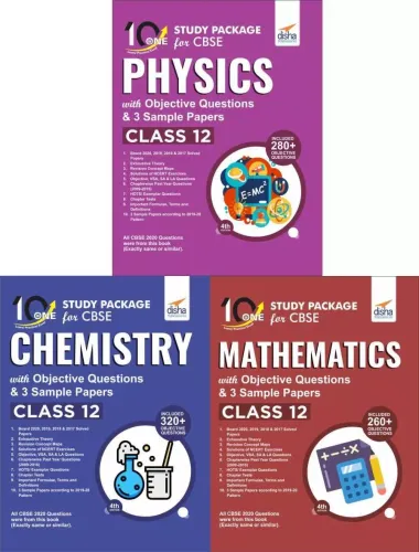 Combo 10 in One Study Package for CBSE Physics, Chemistry & Mathematics Class 12 with Objective Questions & 9 Sample Papers 4th Edition -Set of 3 Books
