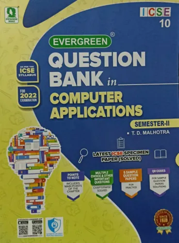 CBSE Question Bank In Computer Application Sem -2 Class -10  2022