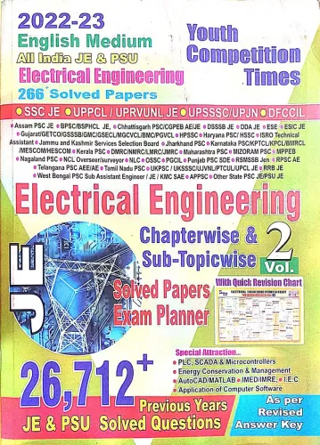 Electrical JE Chapterwise & SubTopicwise Vol.2 Solved Papers Exam Planner (English Medium) 