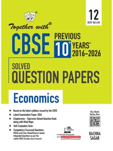 Together with CBSE Class 12 Economics PYQ Previous 10+ Years Chapter-wise Solved Question Bank Exam 2026-27 | Based on Latest Syllabus (CBSE)