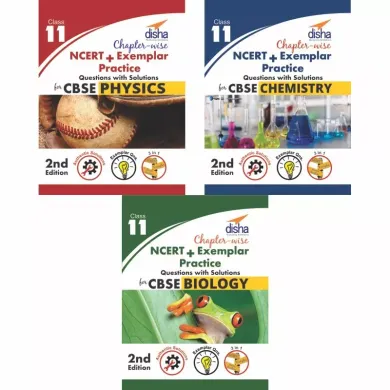 Chapter-wise NCERT + Exemplar Solutions for CBSE Class 11 PCB (set of 3 books) - 2nd Edition-set of 3 books