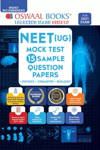 Oswaal NEET UG Mock Test, 15 Sample Question Papers Physics, Chemistry, Biology Book (For 2021 Exam)