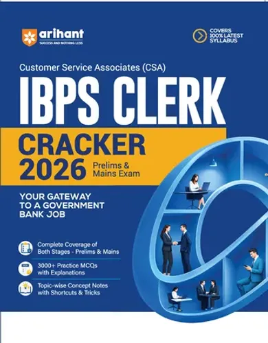 IBPS Clerk Prelims & Mains Exam 2026 | Complete Study Guide | Chapterwise &Topic-wise Concept Notes, Shortcuts & Tricks | 3000+ Practice MCQs with Detailed Explanations