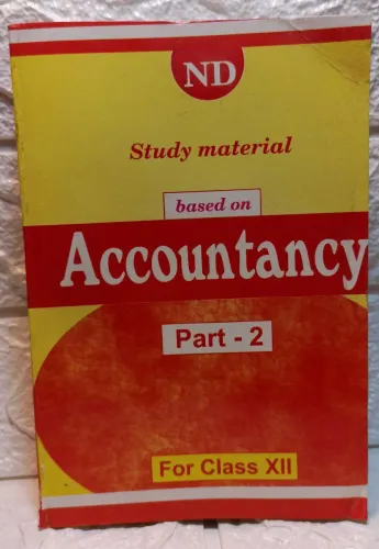 ND ACCOUNTANCY PART 2 FOR CLASS 12 TH CBSE 