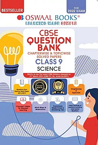 Oswaal CBSE Question Bank Class 9 Science Book Chapterwise & Topicwise (For 2022 Exam)