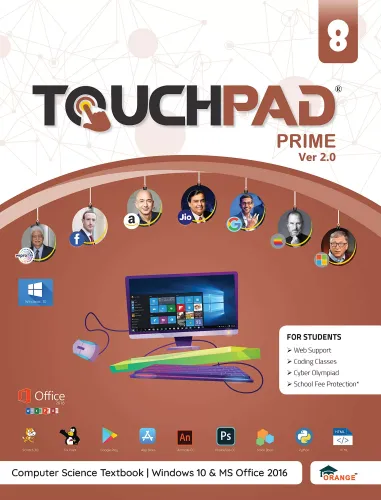 Touchpad Prime Version 2.0 - Class 8 (Windows 10 and MS Office 2016)