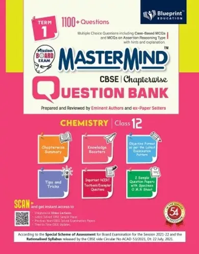 Master Mind CBSE Question Bank - Chemistry Class 12 |Term 1 |For Session 2021-2022