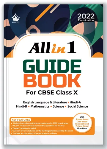 All in 1 Guide Book: CBSE Class 10 for 2022 Examination - Study Material, Solved Question Papers (English, Hindi, Science, Social Science, Maths) 