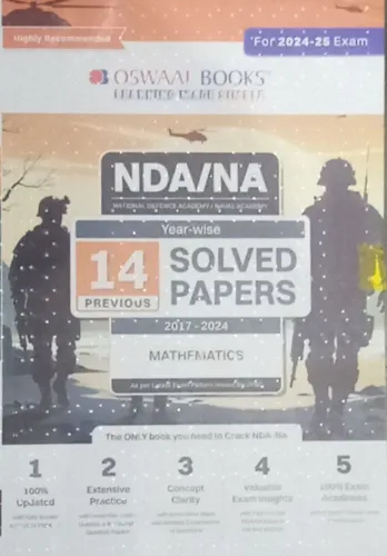 NDA/NA 14 Year Solved Mathematics (2025)