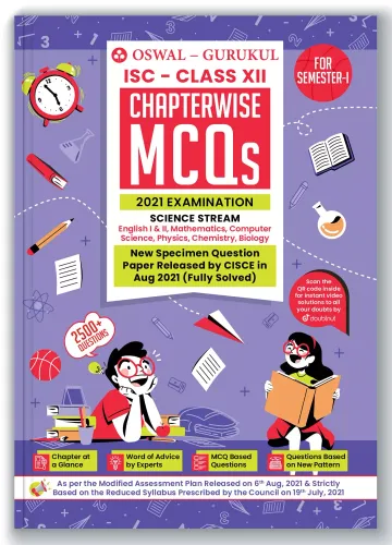 Chapterwise MCQs Science Book for ISC Class 12 Semester I Exam 2021 : 2500+ New Pattern Questions (English, Physics, Chem, Maths, Bio, Computer Sc.)