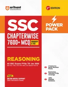SSC Reasoning Chapterwise 7600+ MCQs | For CGL, CHSL, CPO, MTS, GD & Steno Exams | Eduquity & TCS Questions Till 2026 | Quick Revision Points + 100% Detailed Solutions