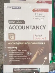 Accountancy Part A Vol-2 Class 12 2027