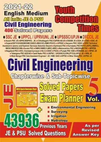 Je Civil Engineering Chapterwise & Sub-Topicwise Solved Papers Exam Planner Volume 5