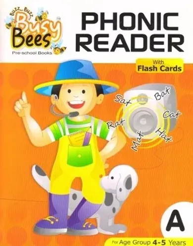 BUSY BEES PHONIC READER BOOK A WITH FLASH CARDS