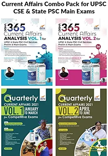 Current Affairs Combo Pack for UPSC CSE & State PSC Main Exams-set of 4 books