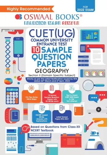 Oswaal NTA CUET (UG) 10 Sample Question Papers, Geography (Entrance Exam Preparation Book 2022)