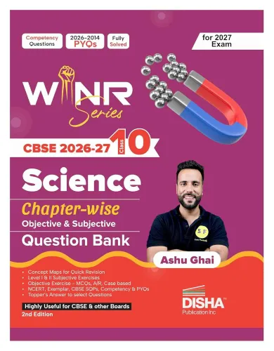 Disha WINR Series CBSE 2026-27 Class 10 Science Chapter-wise Objective & Subjective Question Bank 2nd Edn | One-shot solution for 2027 Exam | NCERT, Exemplar, SQP, Competency & PYQs | Fully Solved