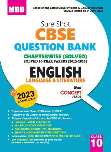 Sure Shot Cbse Qestion Bank C.w. Eng Lang.& Lit.-10