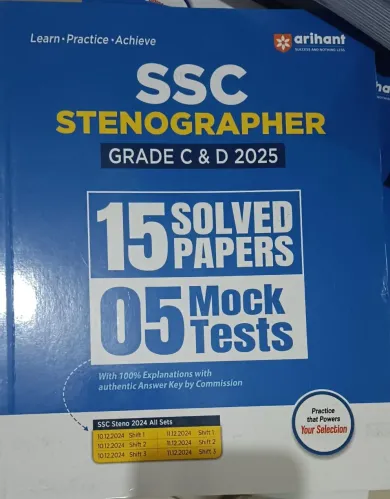Ssc Stenographer Grade C & D 15 Prac. 12 Solved Sets (e)