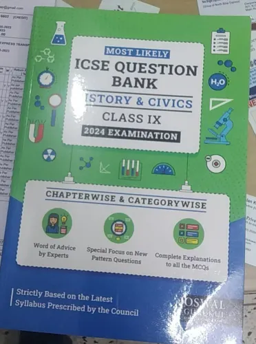 Most Likely Icse Question Bank History & Civics-9 {2024}
