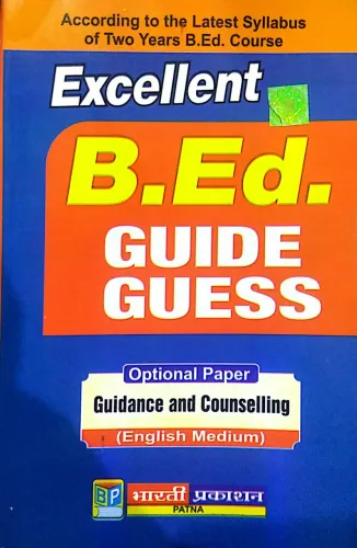 Excellent B.Ed.GUIDE GUESS Optional Paper Guidance and Counselling (English Medium)