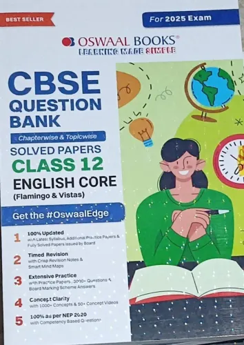 Cbse Question Bank Solved Papers English Core-12(2024-2025) Latest Edition 2024