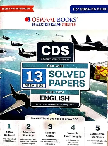 Cds English 13 Previous Solved Papers(2024-2025)