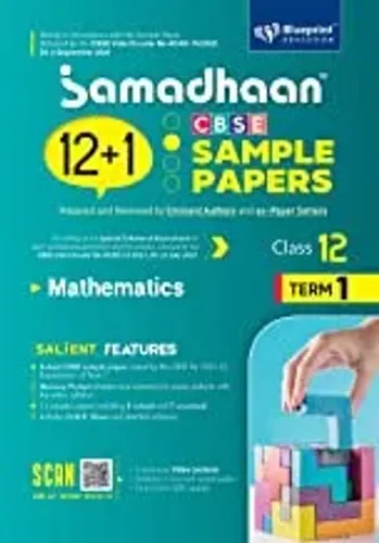 Samadhaan 12+1 CBSE Sample Paper of Mathematics Class 12 (Term 1) - For 2021-2022