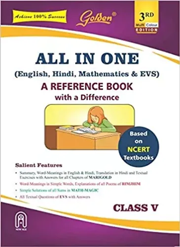 Golden All in One for Class 5 (English, Hindi, Mathematics & EVS) (For 2021 Exams)